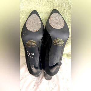 Mid calf high heel boots